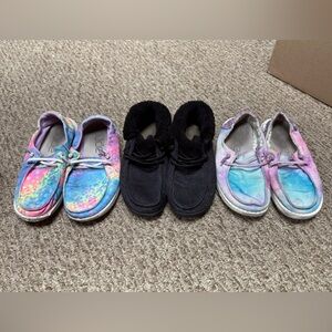 Hey Dude Kids Shoes - Tie-Dye and Black